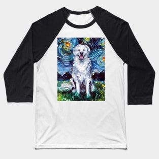 Great Pyrenees Night Baseball T-Shirt